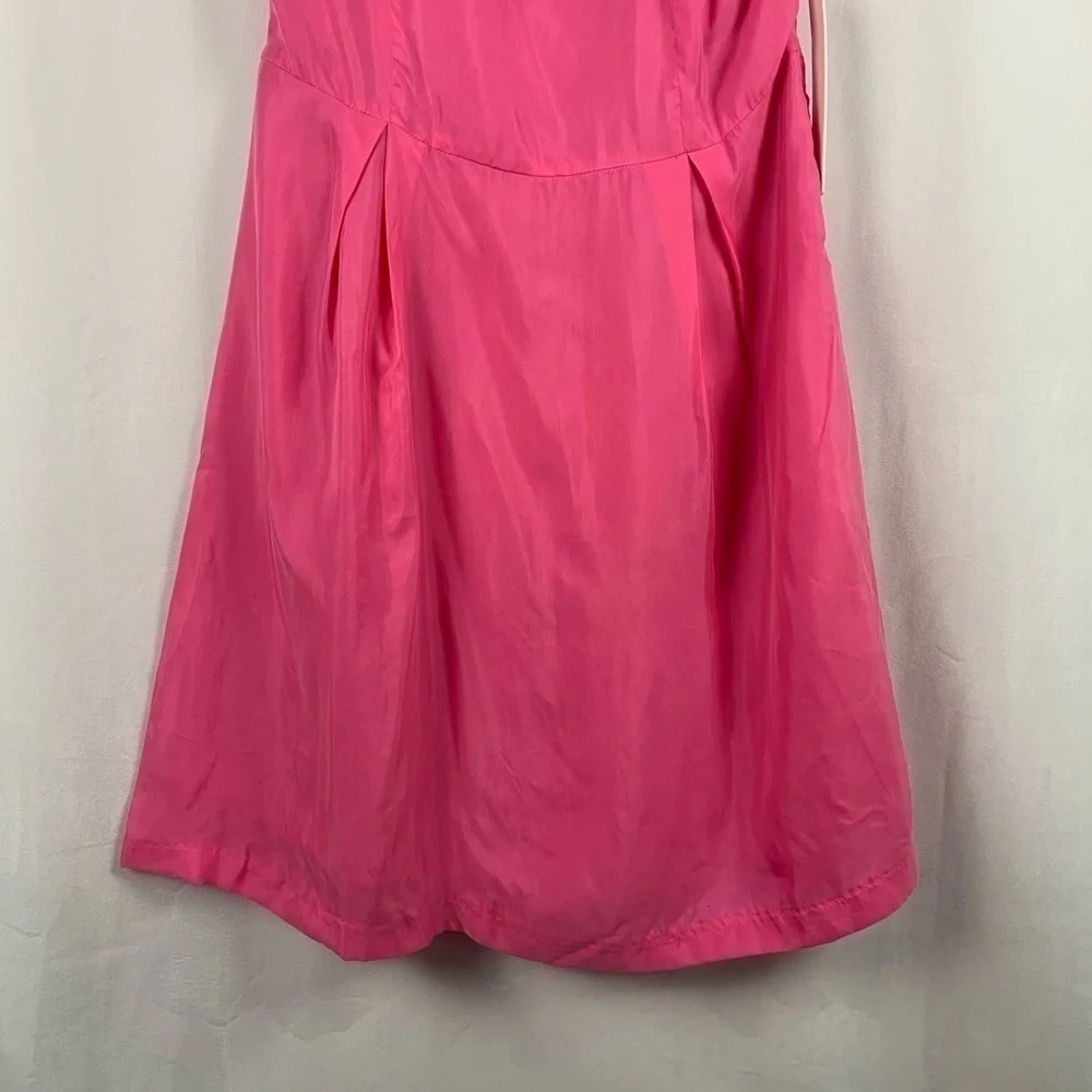 Line & Dot Racerback Fit & Flare‎ Pink Dress M NWT
